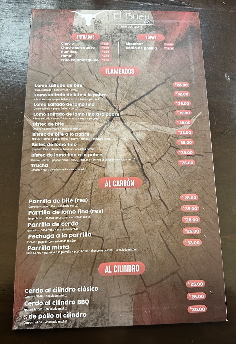 Menu El Buey Restaurant-2